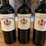 På Chateau Canon-La-Gaffelière fick vi prova från tre olika slott som ägs av familjen Neipperg På Chateau Canon-La-Gaffelière fick vi prova från tre olika slott som ägs av familjen Neipperg