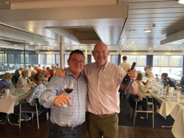 Med Alex Dale på WineMakersDinner ombord på Forsea