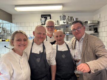 Det fina teamet i köket på Trädgården på Skärets Gourmet-afton i fredags