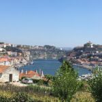 Vacker utsikt från Graham´s lodge där man har Porto på den vänstra stranden och Vilanova de Gaia på den högra Vacker utsikt från Graham´s lodge där man har Porto på den vänstra stranden och Vilanova de Gaia på den högra