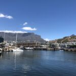 Waterfront i Cape Town med Cape Grace Hotel och Table Mountain Waterfront i Cape Town med Cape Grace Hotel och Table Mountain