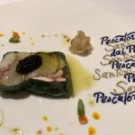 Avslutande middag på Da Pescatore som har tre stjärnor i Guide Michelin Avslutande middag på Da Pescatore som har tre stjärnor i Guide Michelin