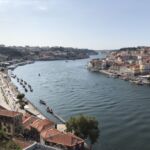 Utsikt från toppen av Eiffelbron i Porto Utsikt från toppen av Eiffelbron i Porto