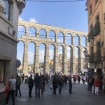 Efter landning i Madrid på väg upp till Valladolid gjorde vi ett lunchstopp i Segovia Efter landning i Madrid på väg upp till Valladolid gjorde vi ett lunchstopp i Segovia