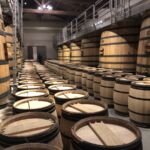 Barrique-fat på Chateau Margaux väntar på att fyllas med vin från 2018 Barrique-fat på Chateau Margaux väntar på att fyllas med vin från 2018