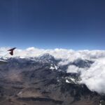 Flyg från Mendoza över Anderna till Santiago i Chile. Toppen Aconcagua på 9.992 meter Flyg från Mendoza över Anderna till Santiago i Chile. Toppen Aconcagua på 9.992 meter