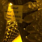 Pupitre med härliga buteljer Blanc de blancs på Ruinart Pupitre med härliga buteljer Blanc de blancs på Ruinart