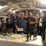 Glad stämning hos William Févre i Chablis efter 6 viner till provning på morgonen