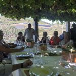 Härlig inledande lunch med provning på Quinta do Vallado i Regua