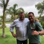 Ett glas med min vän Bruwer Raats i Stellenbosch