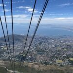 Efter att vi landat i Cape Town tog vi linbanan upp till toppen av Table Mountain Efter att vi landat i Cape Town tog vi linbanan upp till toppen av Table Mountain