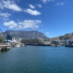 Vacker vy mot Table Mountain från Den Anker Restaurant i Waterfront där vi åt vår första lunch tillsammans Vacker vy mot Table Mountain från Den Anker Restaurant i Waterfront där vi åt vår första lunch tillsammans