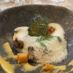 En underbar rätt på sniglar på Restaurant Le Tertre i St.-Emilion En underbar rätt på sniglar på Restaurant Le Tertre i St.-Emilion
