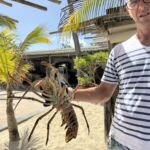 Vid lunchen på stranden i St.Maarten blev det ännu en grillad languster på 1,1 kg. som jag delade med min kompis Jarl Vid lunchen på stranden i St.Maarten blev det ännu en grillad languster på 1,1 kg. som jag delade med min kompis Jarl