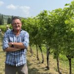En nöjd reseledare på väg in till provningen hos Serego Aleghieri En nöjd reseledare på väg in till provningen hos Serego Aleghieri