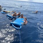Utanför St. Lucia kunde vi bada från aktern på Royal Clipper Utanför St. Lucia kunde vi bada från aktern på Royal Clipper