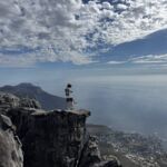 En vidunderlig utsikt från Table Mountain och under en klar dag kan man se enda ner till Cape Point En vidunderlig utsikt från Table Mountain och under en klar dag kan man se enda ner till Cape Point