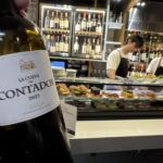 En av många viner som provades på Calle Laurel i Logroño